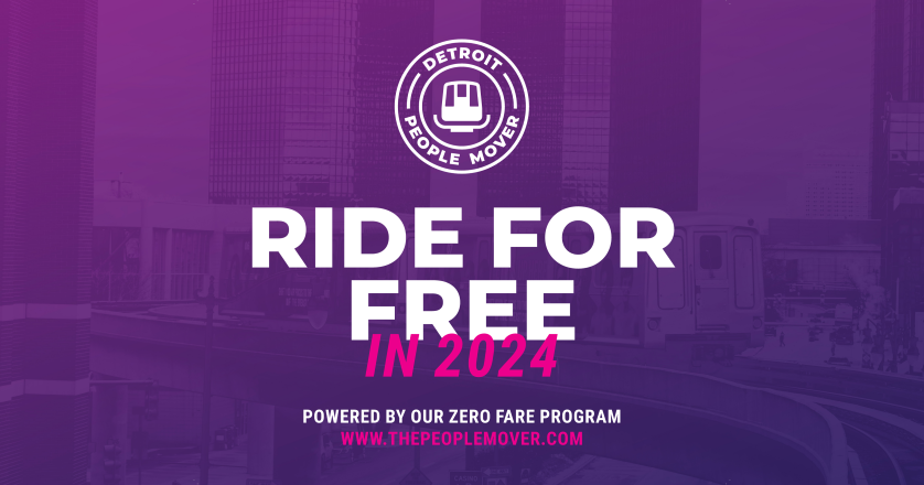 Effective January 2, customers will not be charged to ride the Detroit People Mover. 